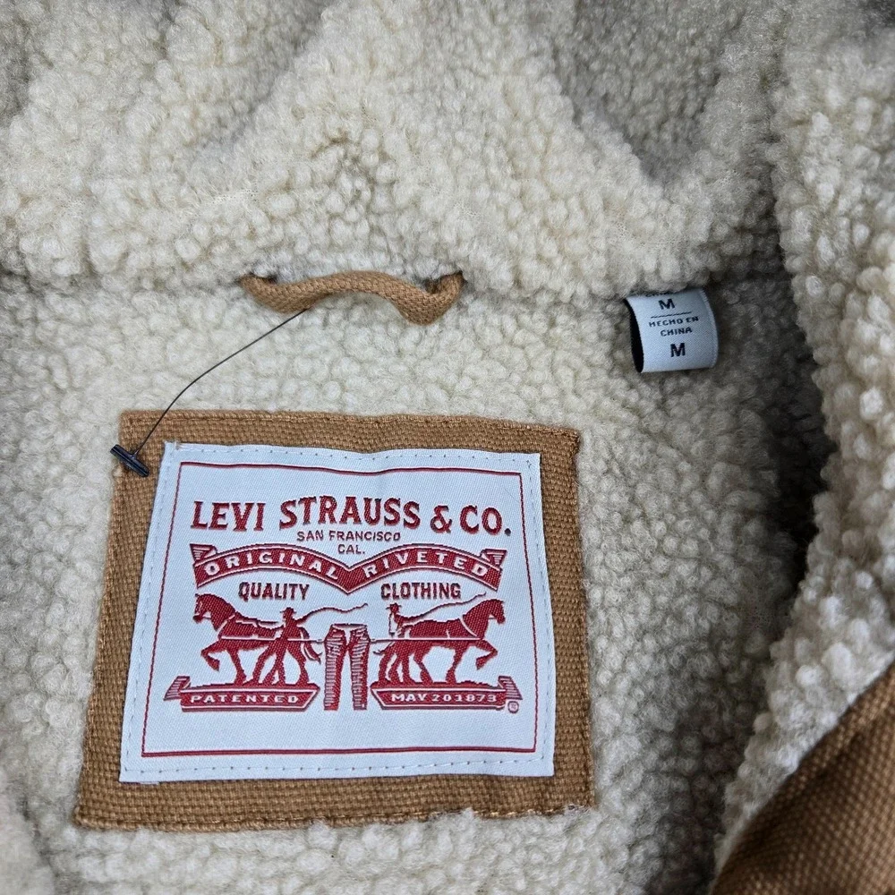 Levi Strauss Tan Thick Fleece Lined Jacket Levi's - Mens‎ Medium